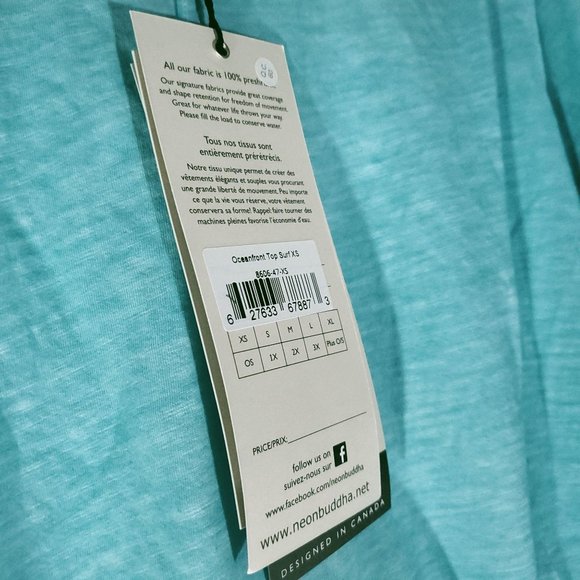 Neon Buddha Surf Large Oceanfront Knit Top XS - Picture 9 of 10